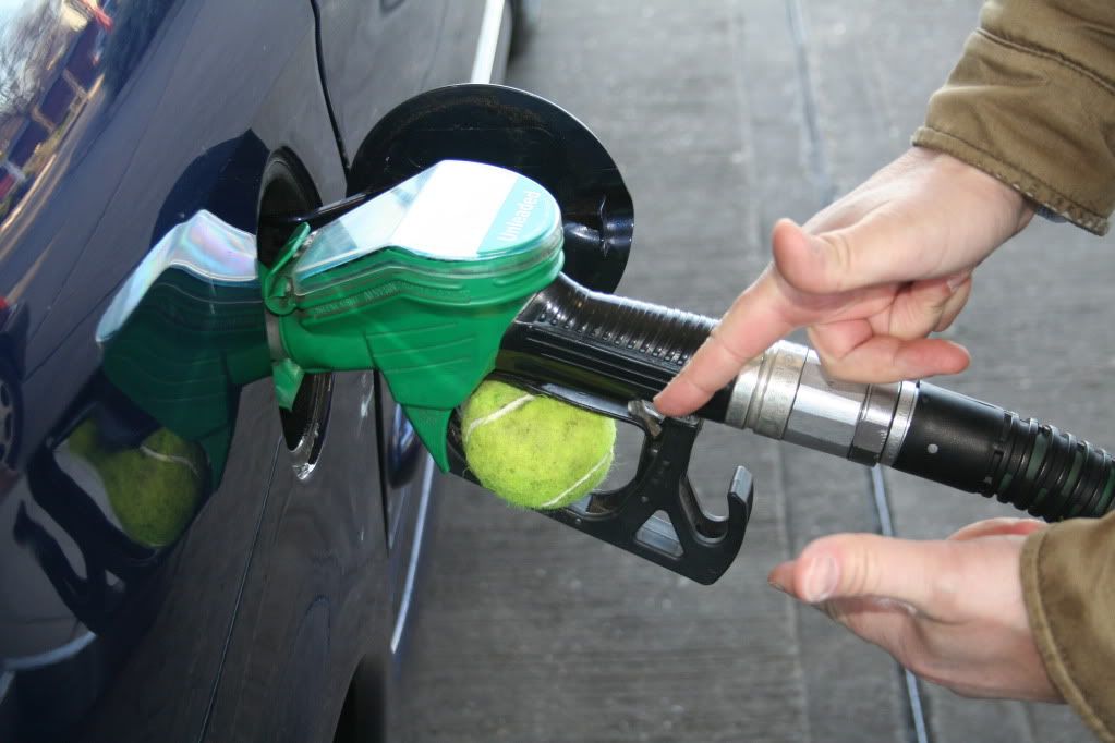 Petrol pump tennis ball