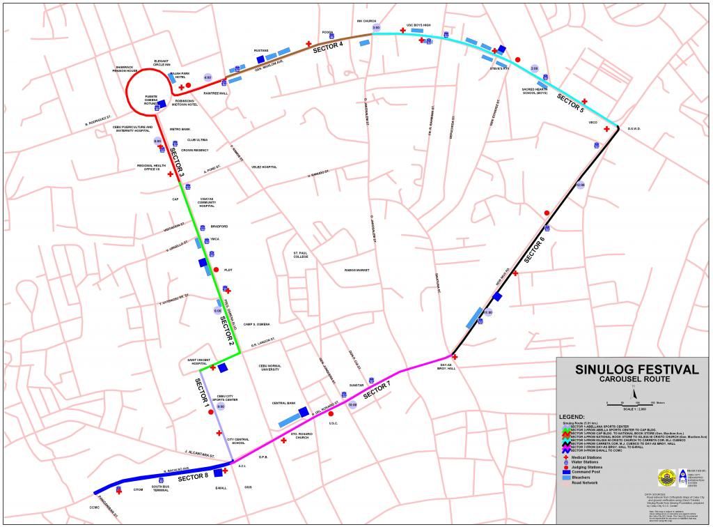 sinulog grand parade route 2013