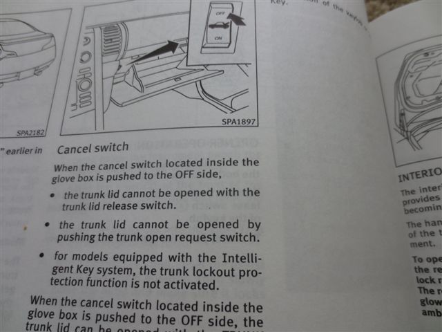 Nissan altima trunk release fuse #6