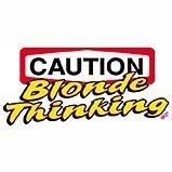 blonde thinking photo: Caution; blonde thinking blonde.jpg
