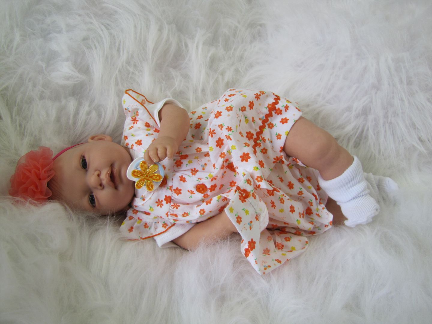 Reborn Artist Sunbeambabies Beautiful Brown Eyed Baby Girl Doll Realistic