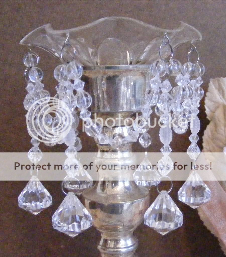 BOBECHE Crystal Clear DIAMOND Acrylic Candle Ring NWT  