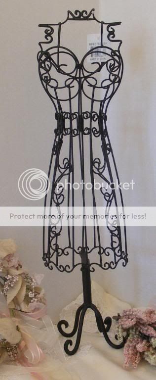 Iron Metal Dress Form Mannequin 21 Jewelry Stand  